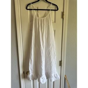 J. Crew Lightweight Cotton Maxi Ruffled Shift Dress Size Small
